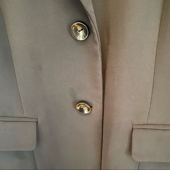 Jones New York black blazer jacket 2 buttons size 8 - Picture 4 of 9